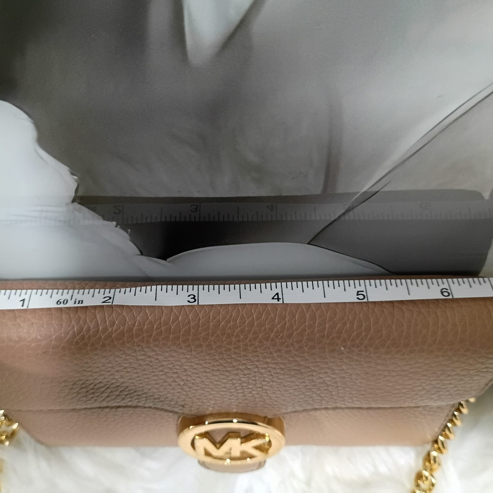 Michael Kors Taupe Crossbody Bag with Gold Accents - Picture 7 of 11
